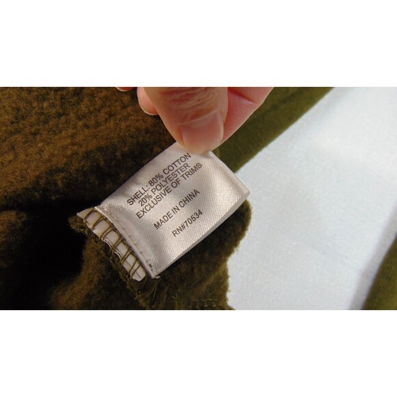 Orvis Sweater Mens Large  Green 1/4 Zip Pullover Preppy Outdoors Shooting Pads - Picture 6 of 10